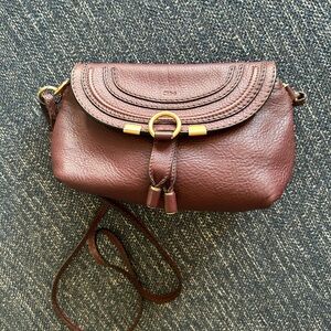 Burgundy Chloe Marcie crossbody clutch